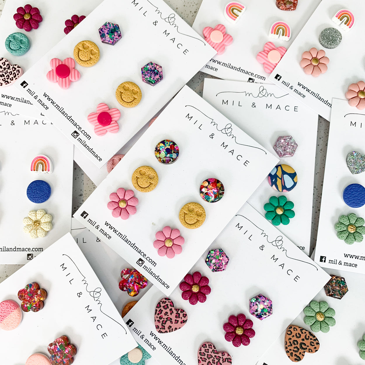 Stud Earrings, Stud Packs &amp; Glossies