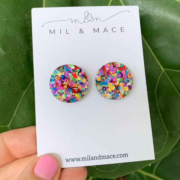 25mm Carnival Resin Studs