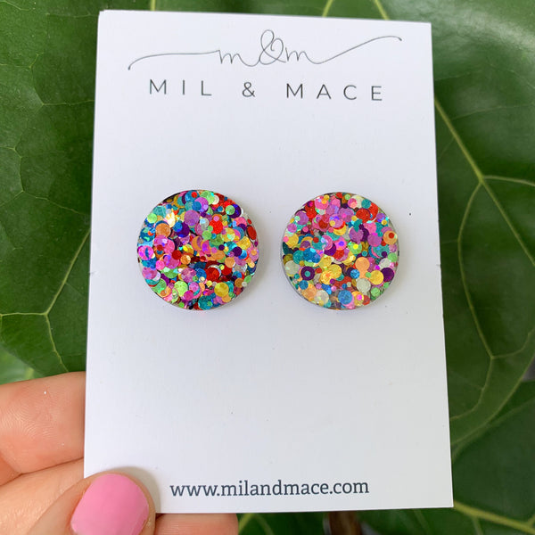 25mm Carnival Resin Studs