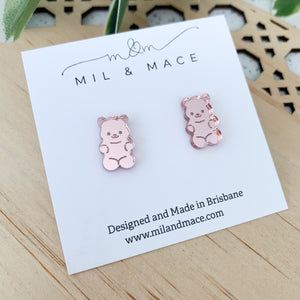 Acrylic Teddy Bear Studs 17mm