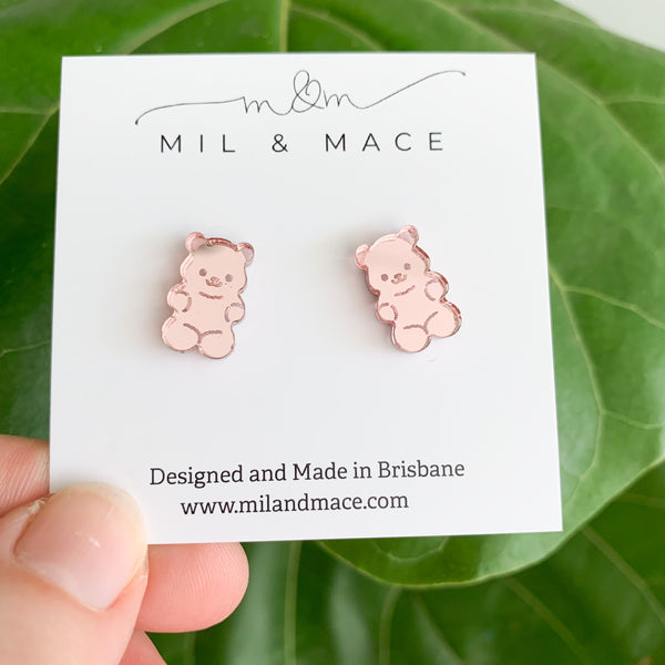 Acrylic Teddy Bear Studs 17mm