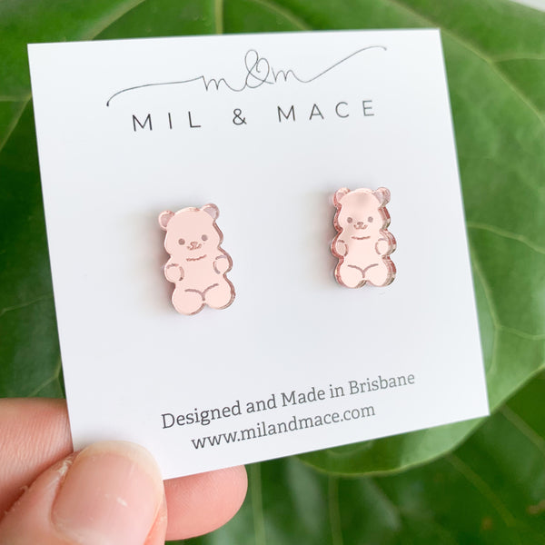 Acrylic Teddy Bear Studs 17mm