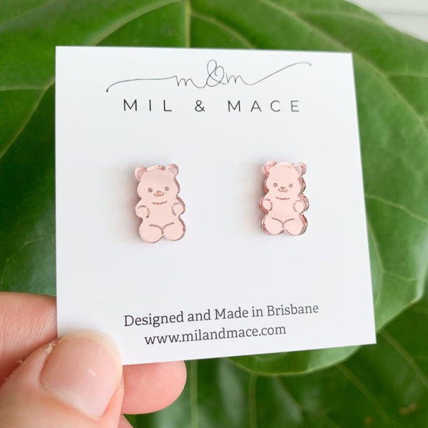 Acrylic Teddy Bear Studs 17mm