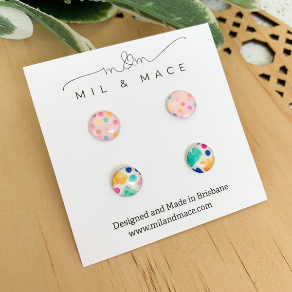 Mini 10mm Yupo Paper Stud Earring Pack