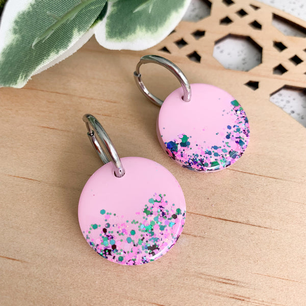 Midi 25mm Resin Huggie Dangle Earrings