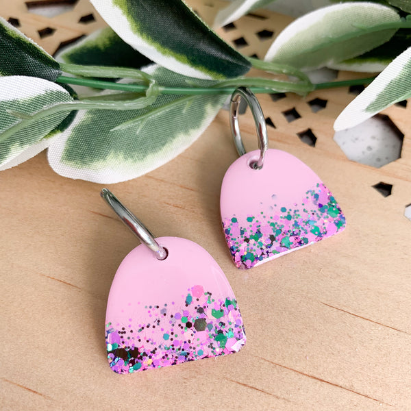 Arches Resin Huggie Dangle Earrings