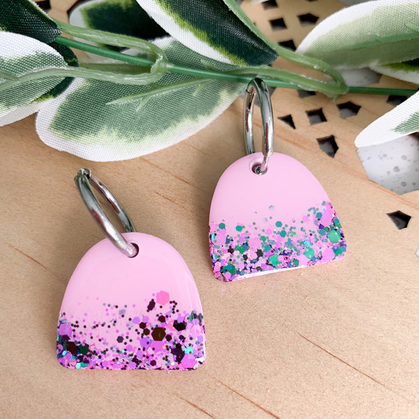 Arches Resin Huggie Dangle Earrings