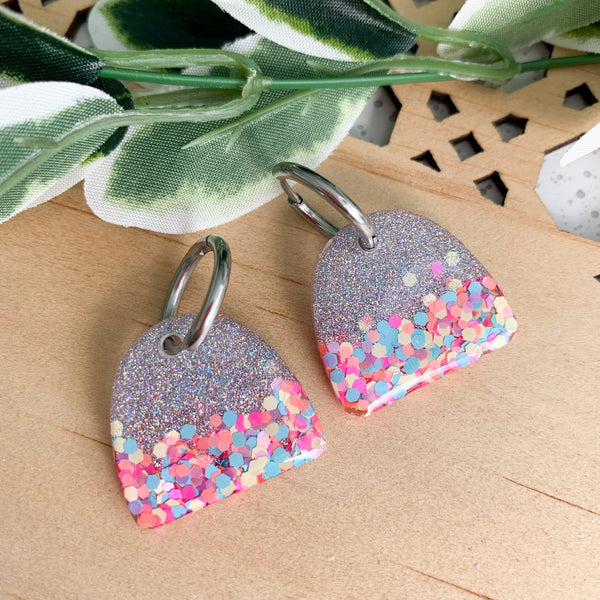 Arches Resin Huggie Dangle Earrings