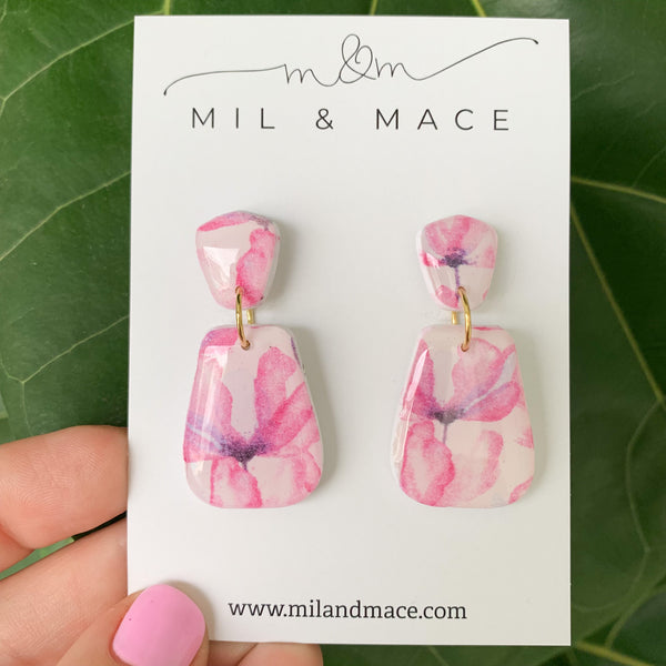 Blossom Polymer Clay Dangle Earrings