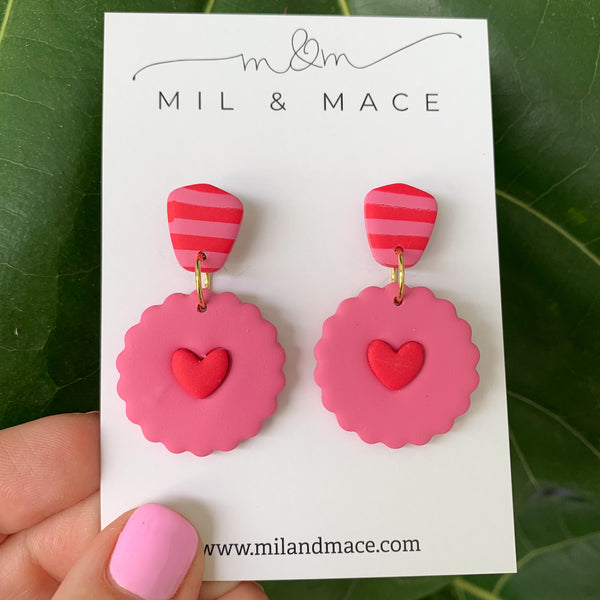 Valentine Polymer Clay Dangle Earrings