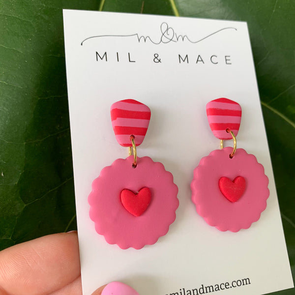 Valentine Polymer Clay Dangle Earrings