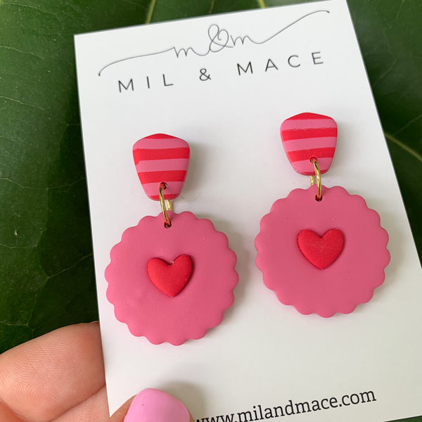Valentine Polymer Clay Dangle Earrings