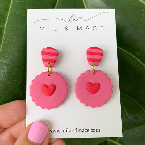 Valentine Polymer Clay Dangle Earrings
