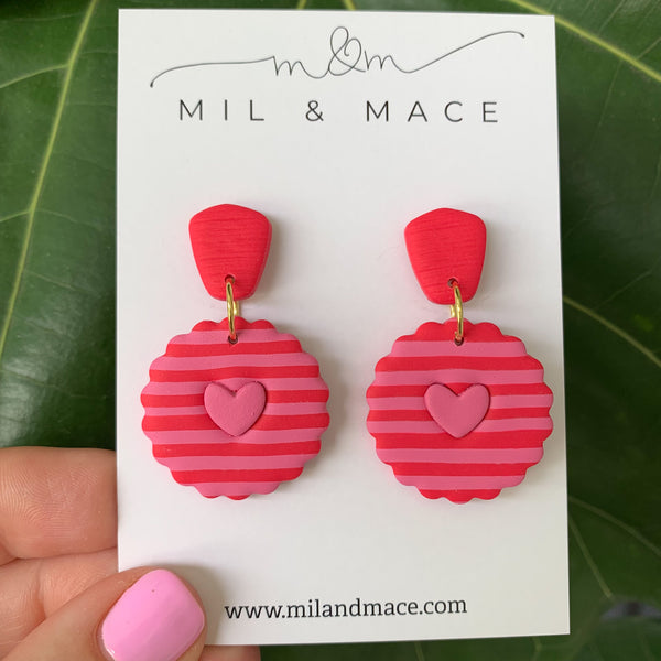 Valentine Polymer Clay Dangle Earrings