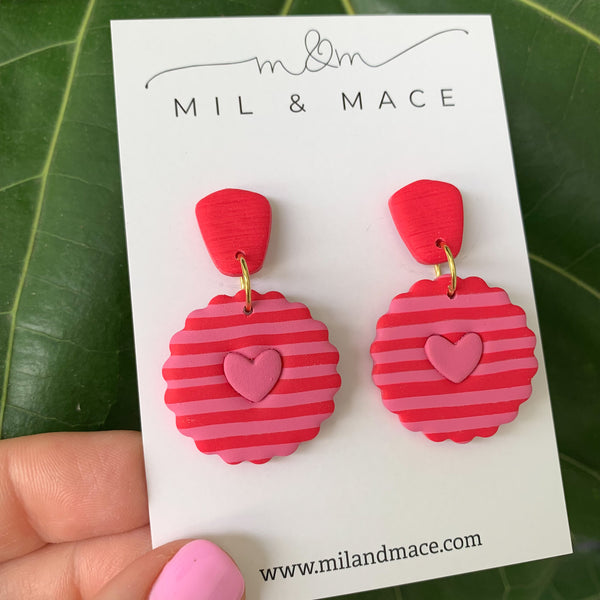 Valentine Polymer Clay Dangle Earrings