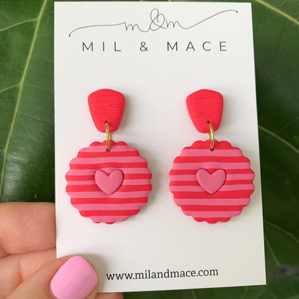 Valentine Polymer Clay Dangle Earrings