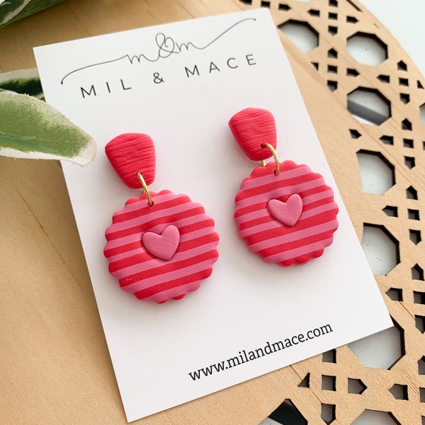 Valentine Polymer Clay Dangle Earrings