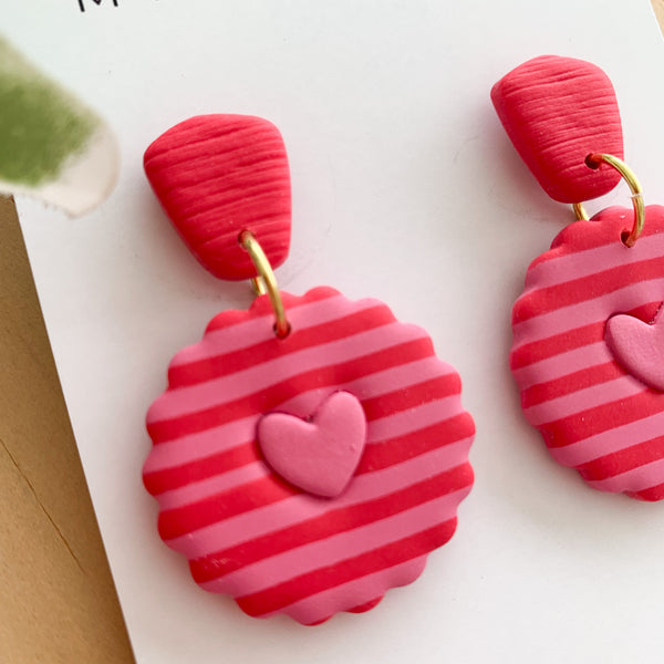 Valentine Polymer Clay Dangle Earrings