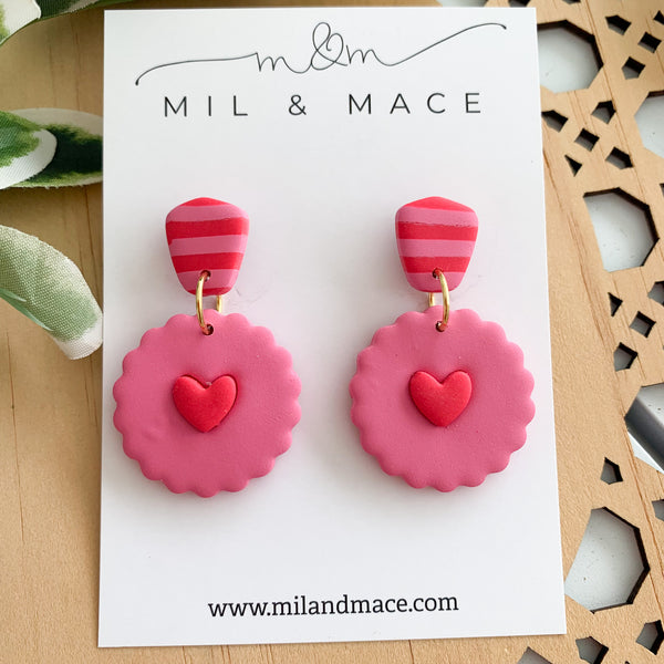 Valentine Polymer Clay Dangle Earrings