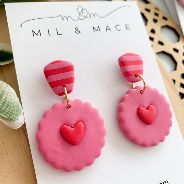Valentine Polymer Clay Dangle Earrings