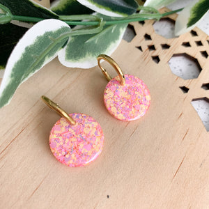 Petite Resin Huggie Dangle Earrings