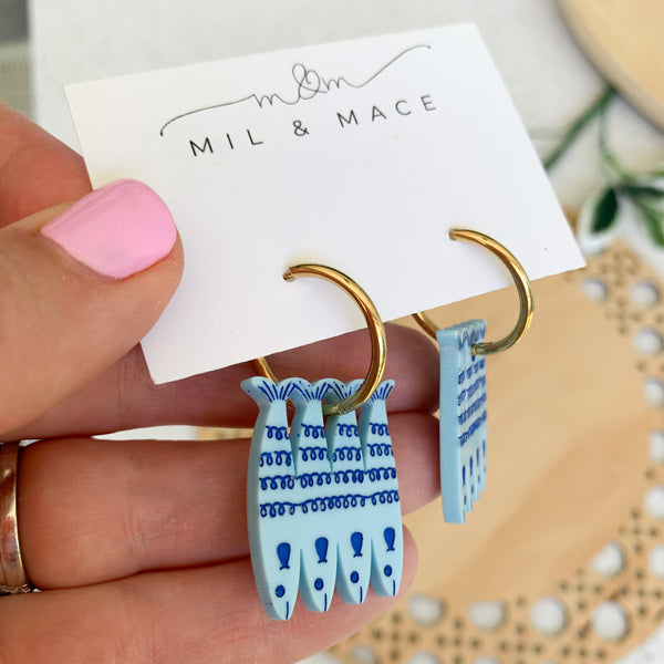 Sardines Acrylic Dangle Earrings