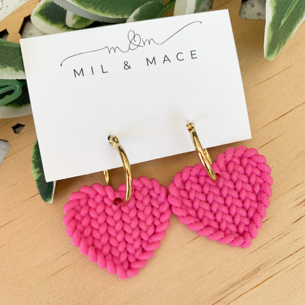 Woven Hearts Dangle Earrings