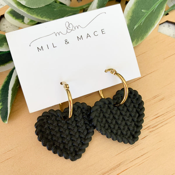 Woven Hearts Dangle Earrings
