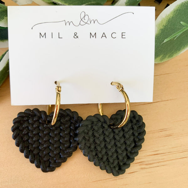 Woven Hearts Dangle Earrings
