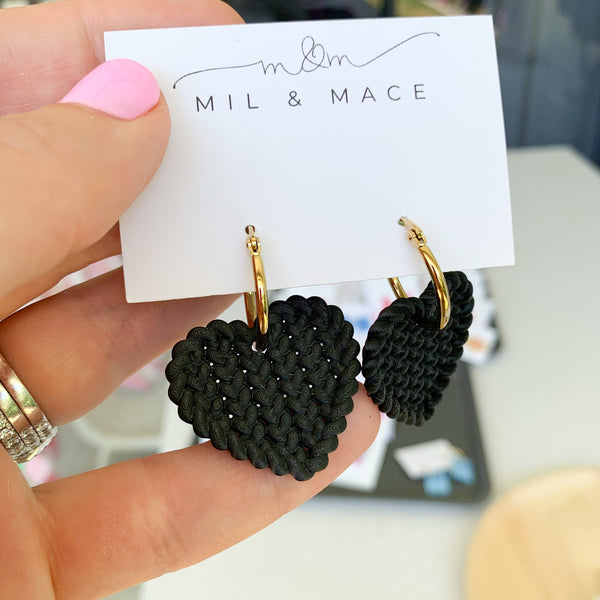 Woven Hearts Dangle Earrings