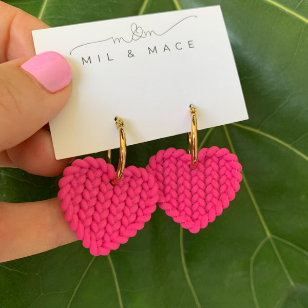 Woven Hearts Dangle Earrings