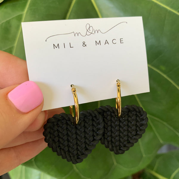 Woven Hearts Dangle Earrings
