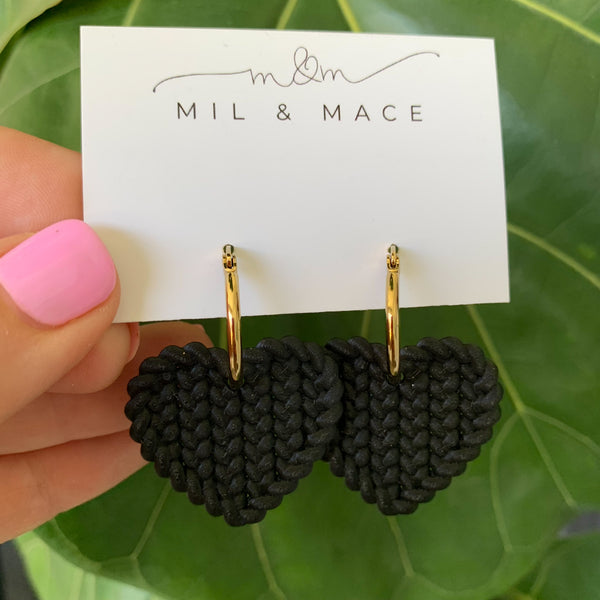 Woven Hearts Dangle Earrings