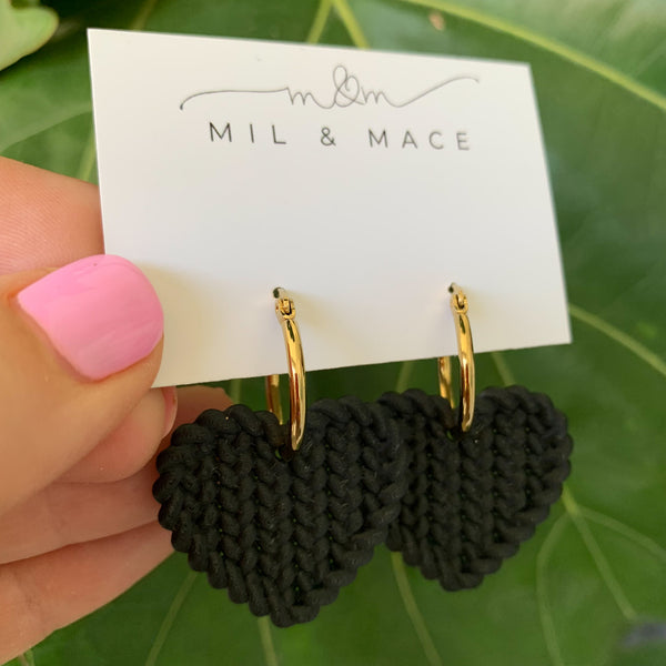 Woven Hearts Dangle Earrings