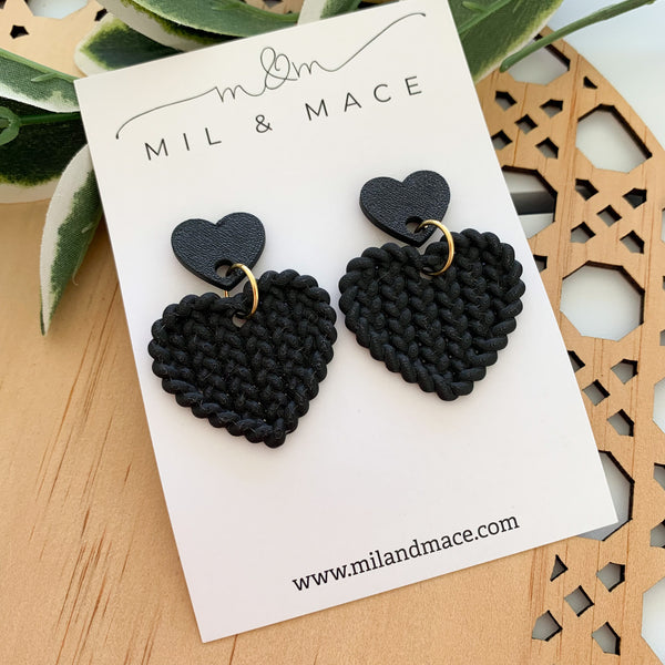 Woven Hearts Dangle Earrings
