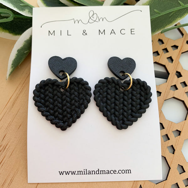 Woven Hearts Dangle Earrings