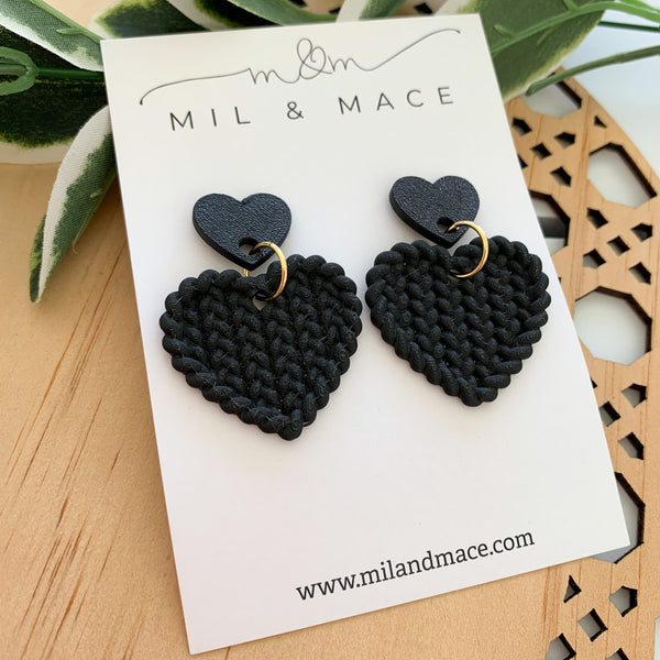 Woven Hearts Dangle Earrings