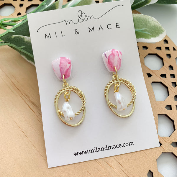 Blossom Polymer Clay Dangle Earrings