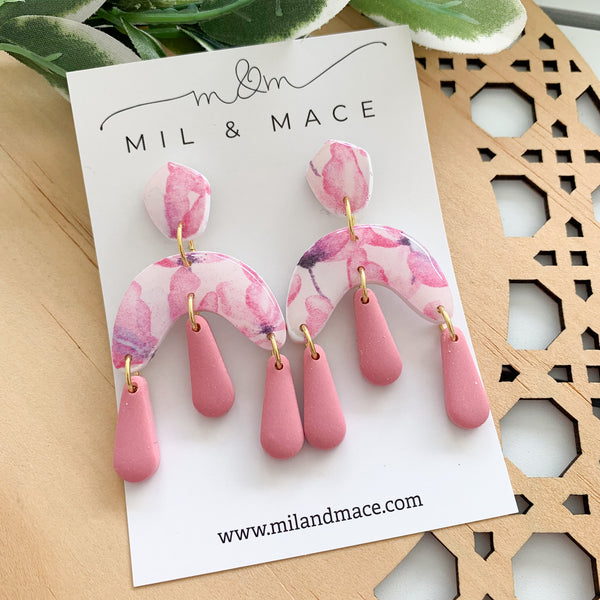 Blossom Polymer Clay Dangle Earrings