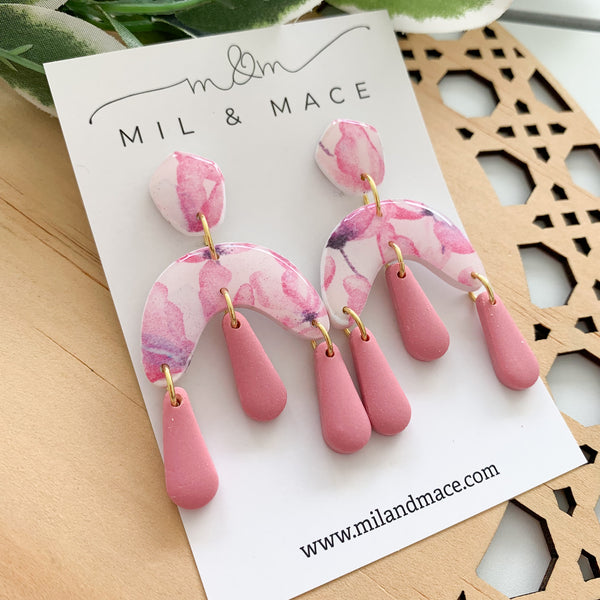 Blossom Polymer Clay Dangle Earrings