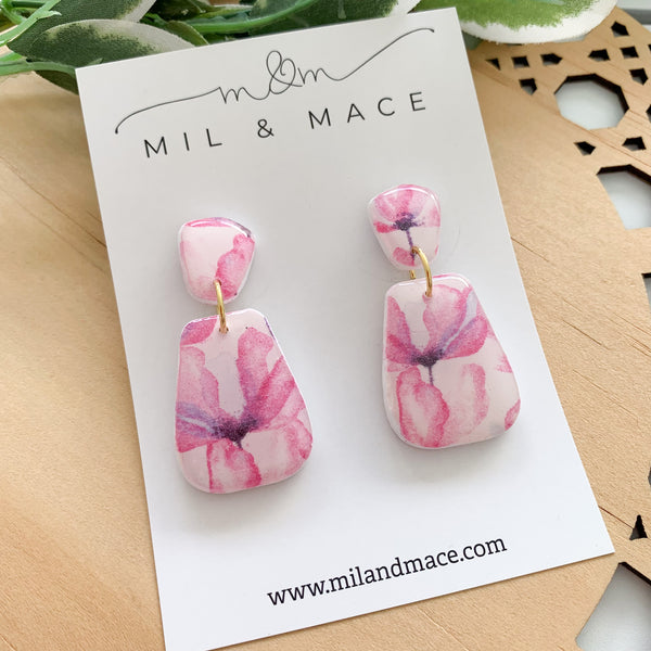 Blossom Polymer Clay Dangle Earrings