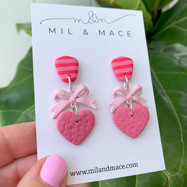 Valentine Polymer Clay Dangle Earrings