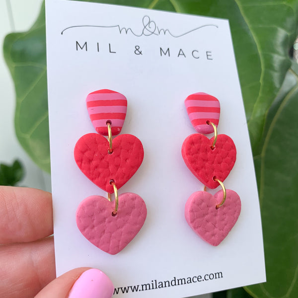 Valentine Polymer Clay Dangle Earrings