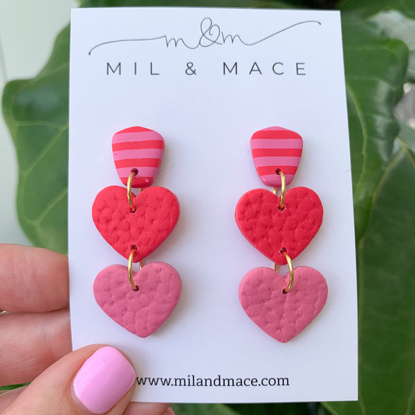 Valentine Polymer Clay Dangle Earrings