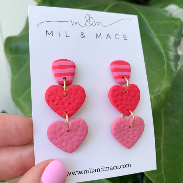 Valentine Polymer Clay Dangle Earrings