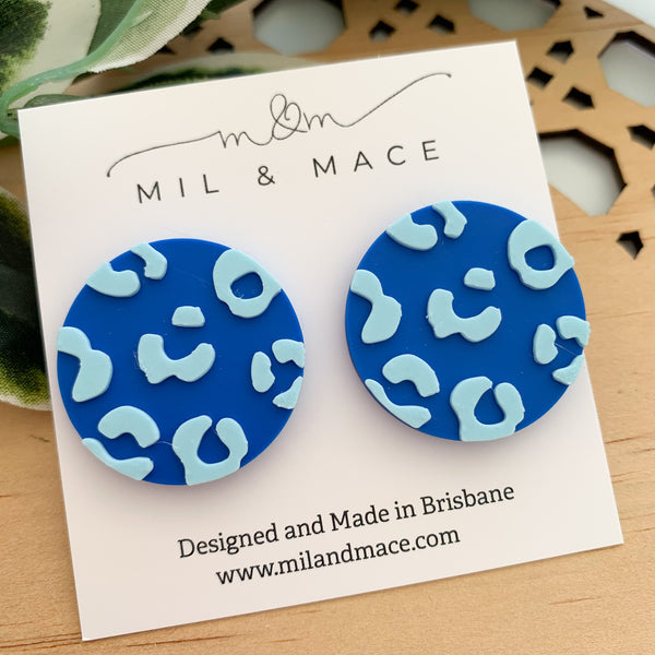 Leopard Print Stud Earrings