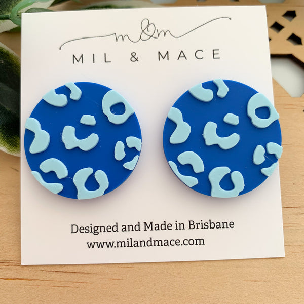 Leopard Print Stud Earrings