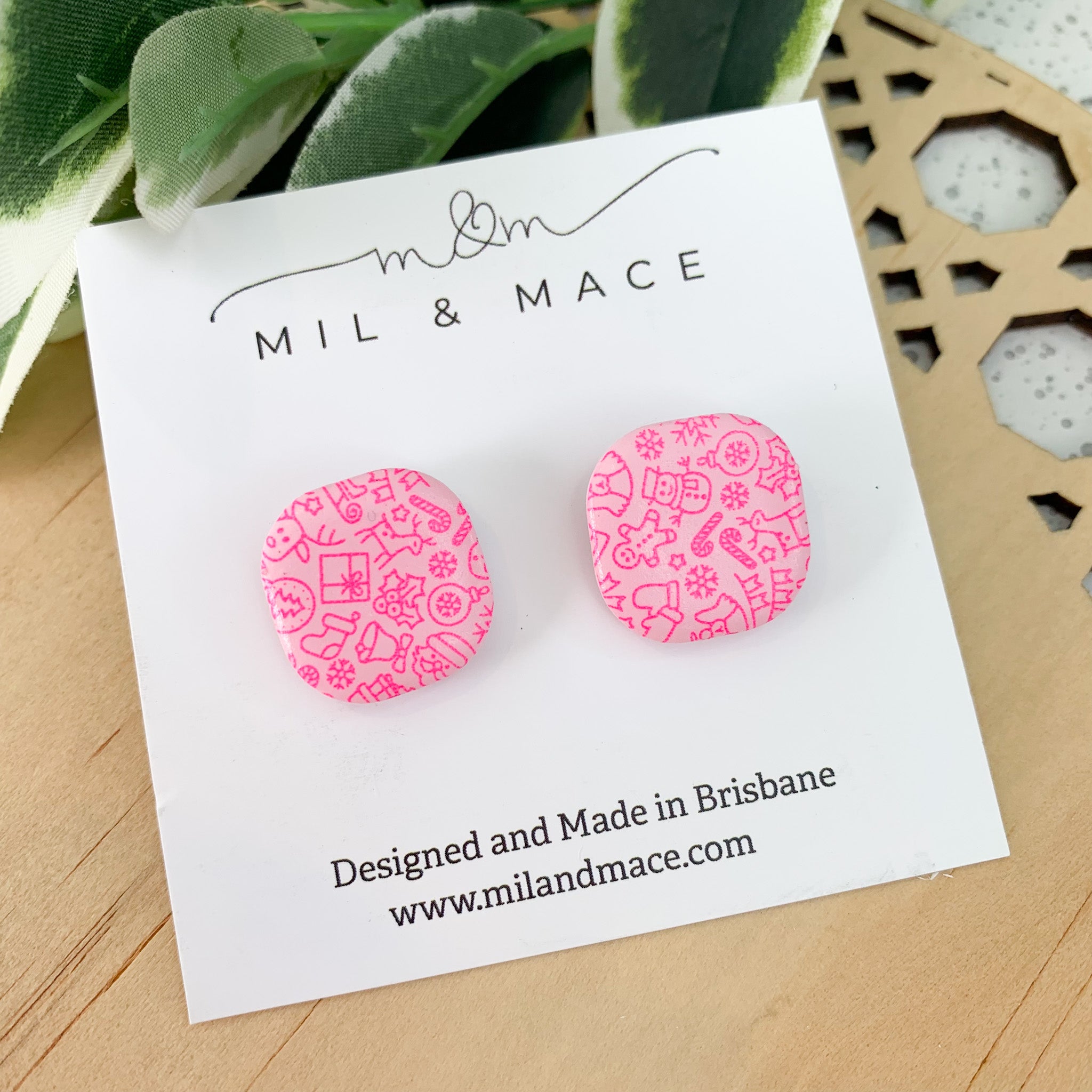 Lucy Polymer Clay Stud Earrings