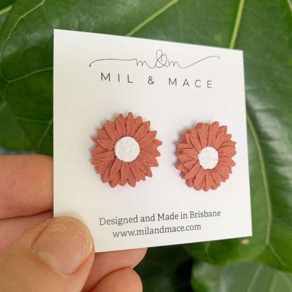 Flower Studs Polymer Clay
