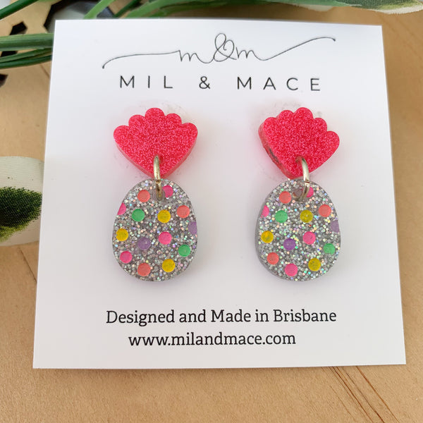 Easter Egg Mini Acrylic Dangle Earrings